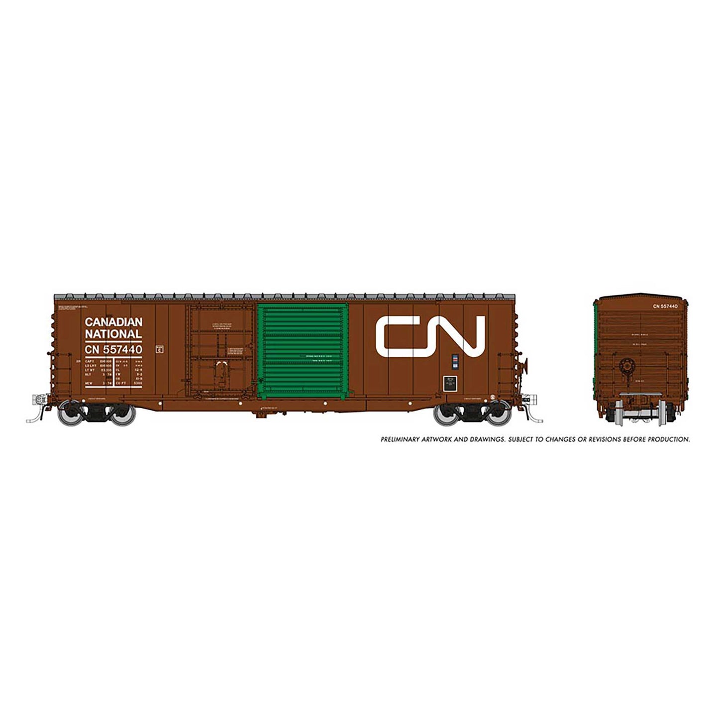 HO NSC 5304 Box CN Delivery with Green Door #2 (RPI173002A)
