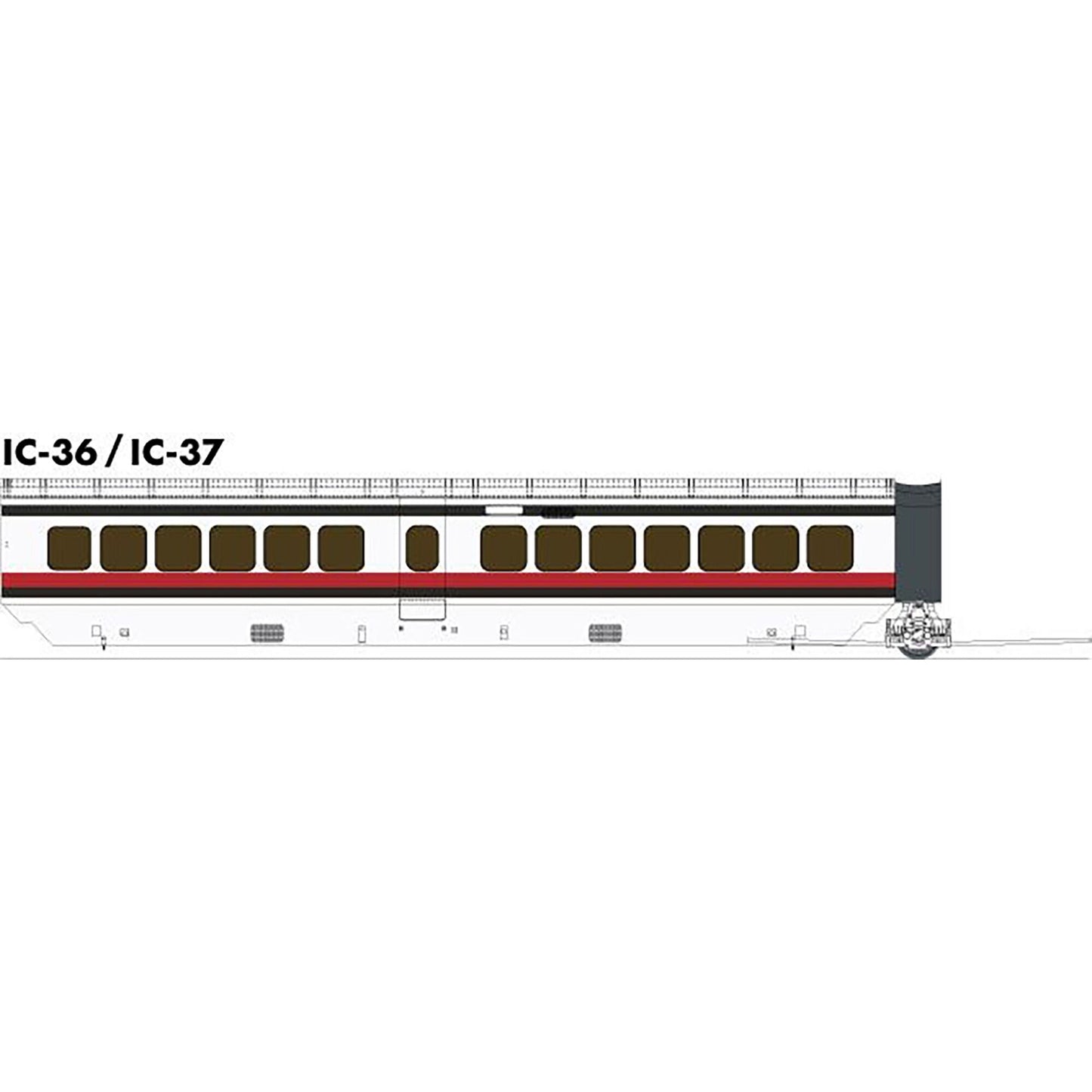 HO UAC TurboTrain Additional Coach (RPI203103)