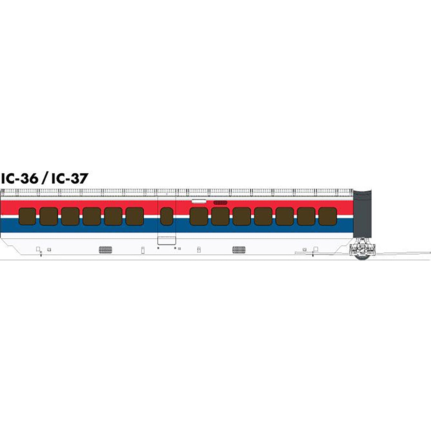 HO UAC TurboTrain Additional Coach Late Amtrak (RPI203104)