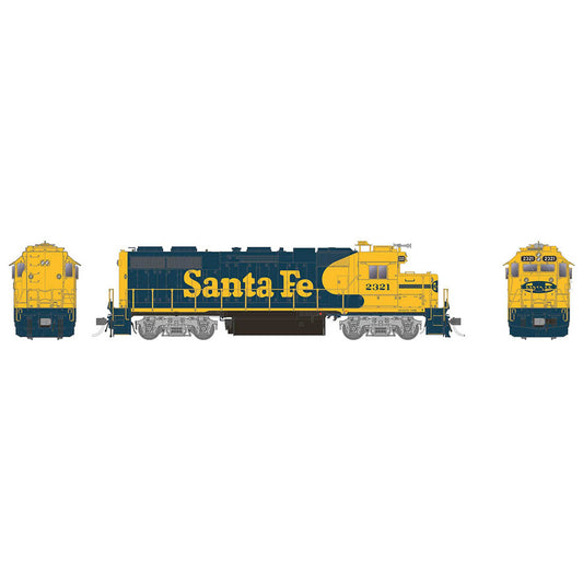 HO EMD GP38 Locomotive with DCC & Sound SF Yellow #2337 (RPI38502)