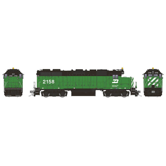 HO EMD GP38 Locomotive with DCC and Sound Burlington Northern #2164 (RPI38530)