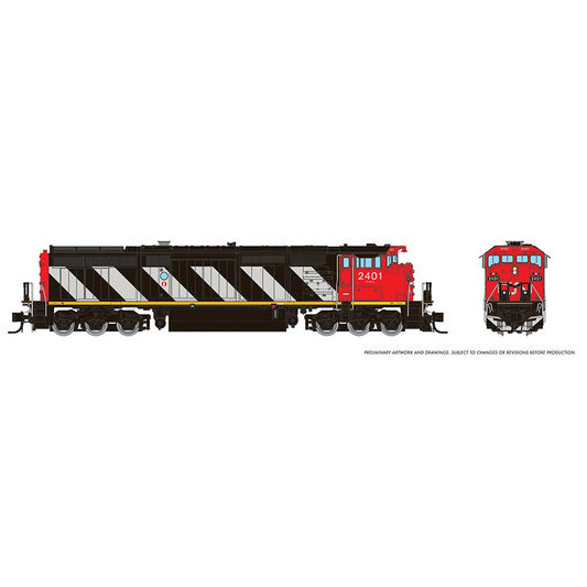 N Dash8-40CM Locomotive with DCC and Sound, CN #2405 (RPI540534)