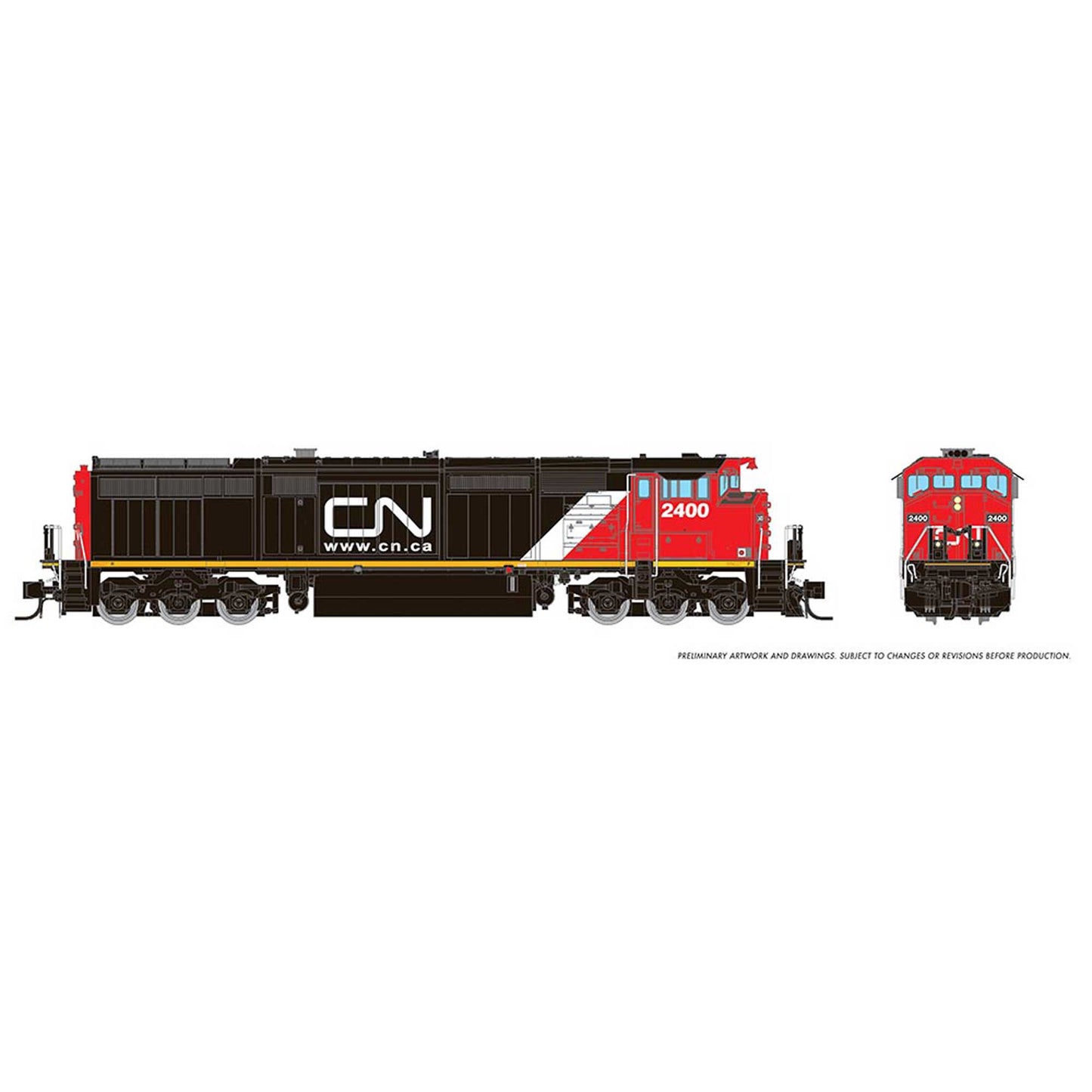 N Dash8-40CM Locomotive with DCC & Sound, CN #2429 (RPI540538)