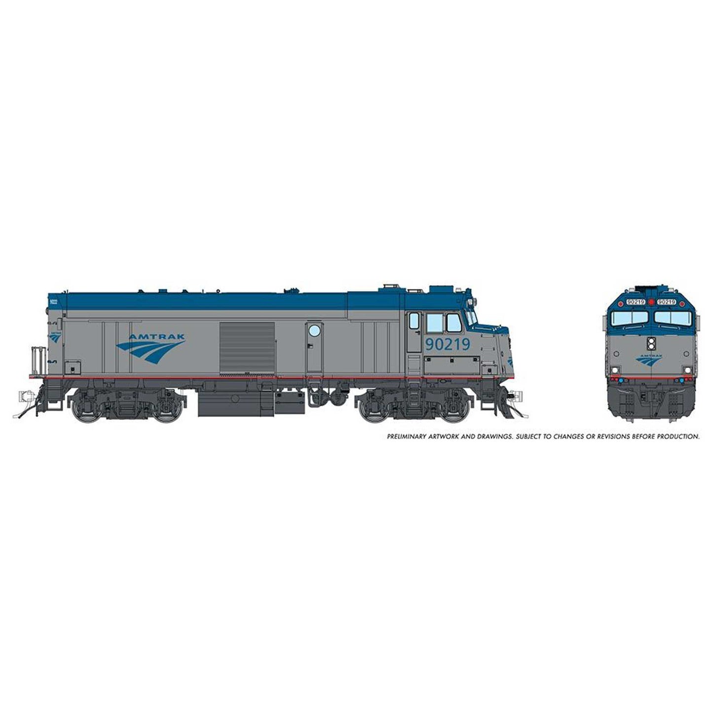 HO Amtrak NPCU Cabbage Non-Powered Control Unit Model (RPI81017)