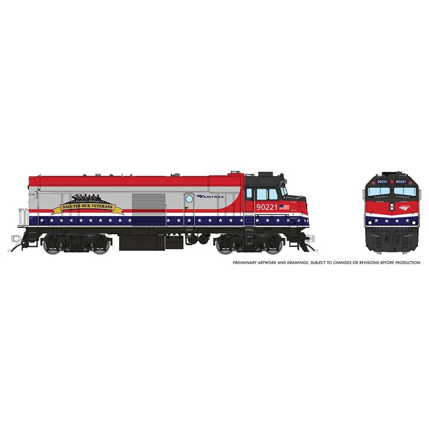 HO Amtrak NPCU Cabbage #90221 (RPI81023)