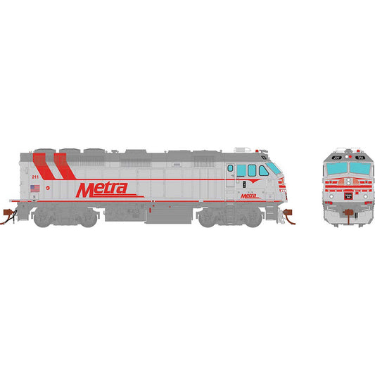 HO F40PHM-2 Locomotive with DCC Metra CB&Q Heritage #211 (RPI83710)