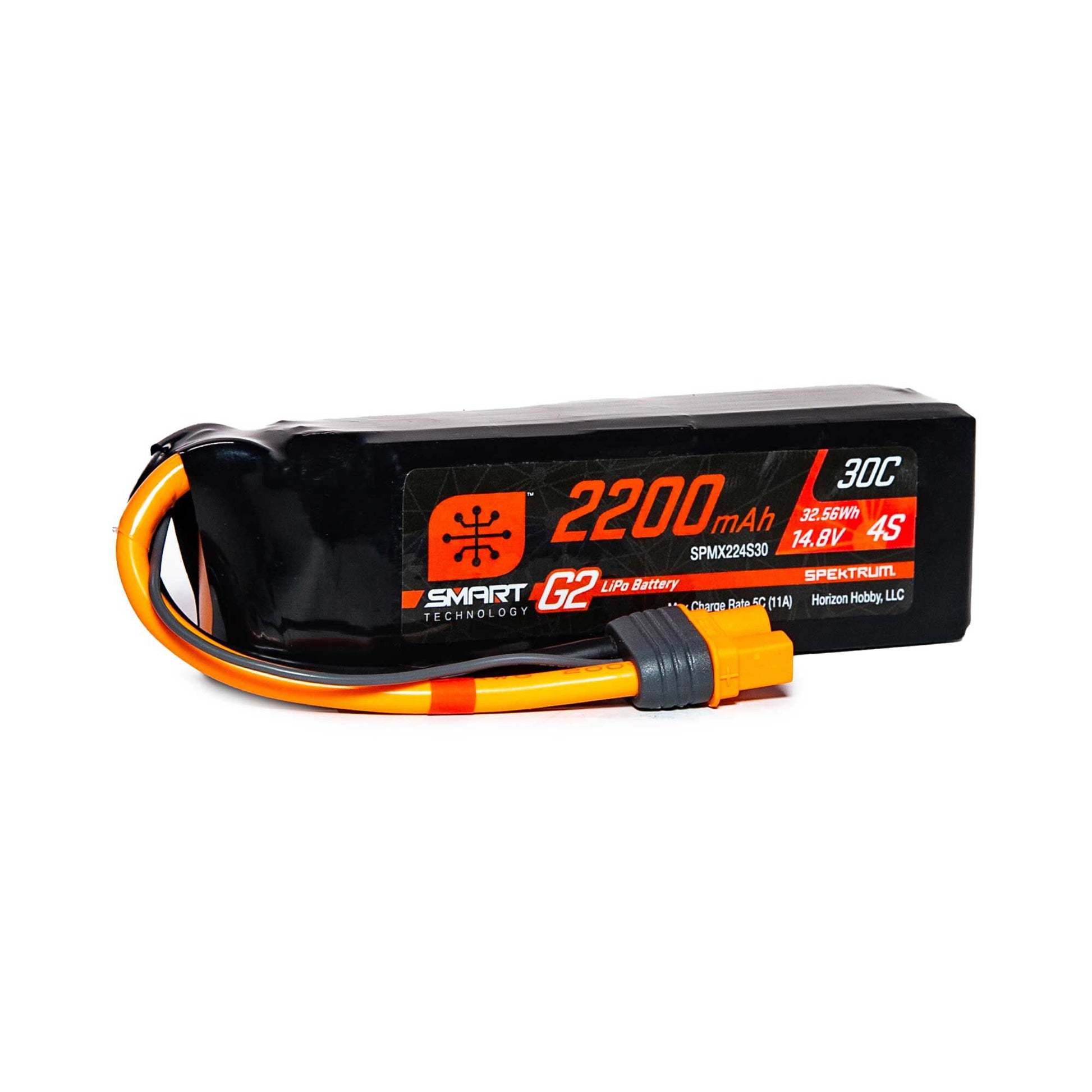 2200mAh 14.8V 30C 4S Smart G2 LiPo Battery Pack with IC3 Plug (SPMX224S30)