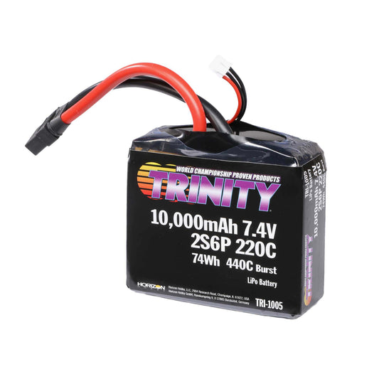 7.4V 10,000mAh 2S6P 220C Drag Racing LiPo Battery with XT90 Connector (TRI-1005)