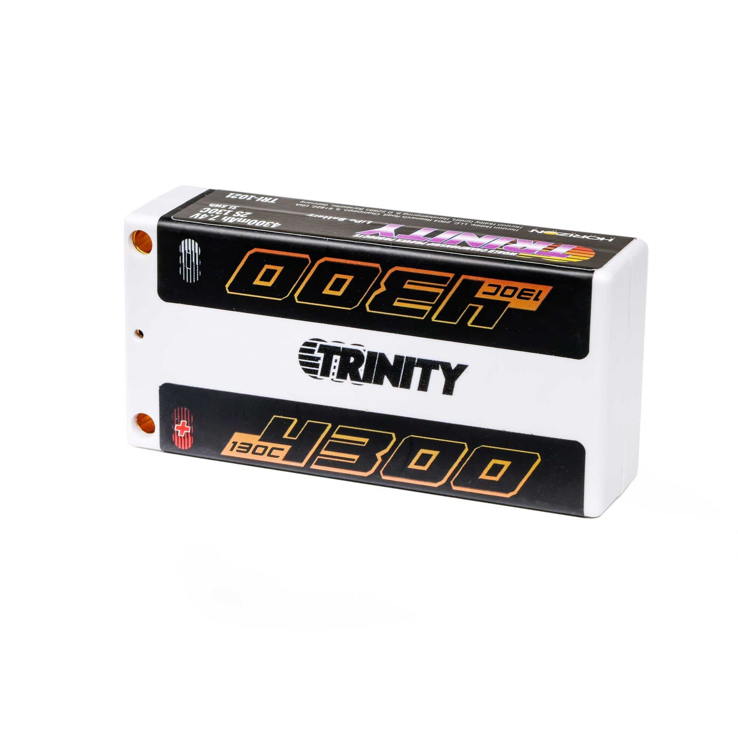 7.4V 4300mAh 2S 130C Shorty LiPo Battery with 5mm Bullets (TRI-1021)