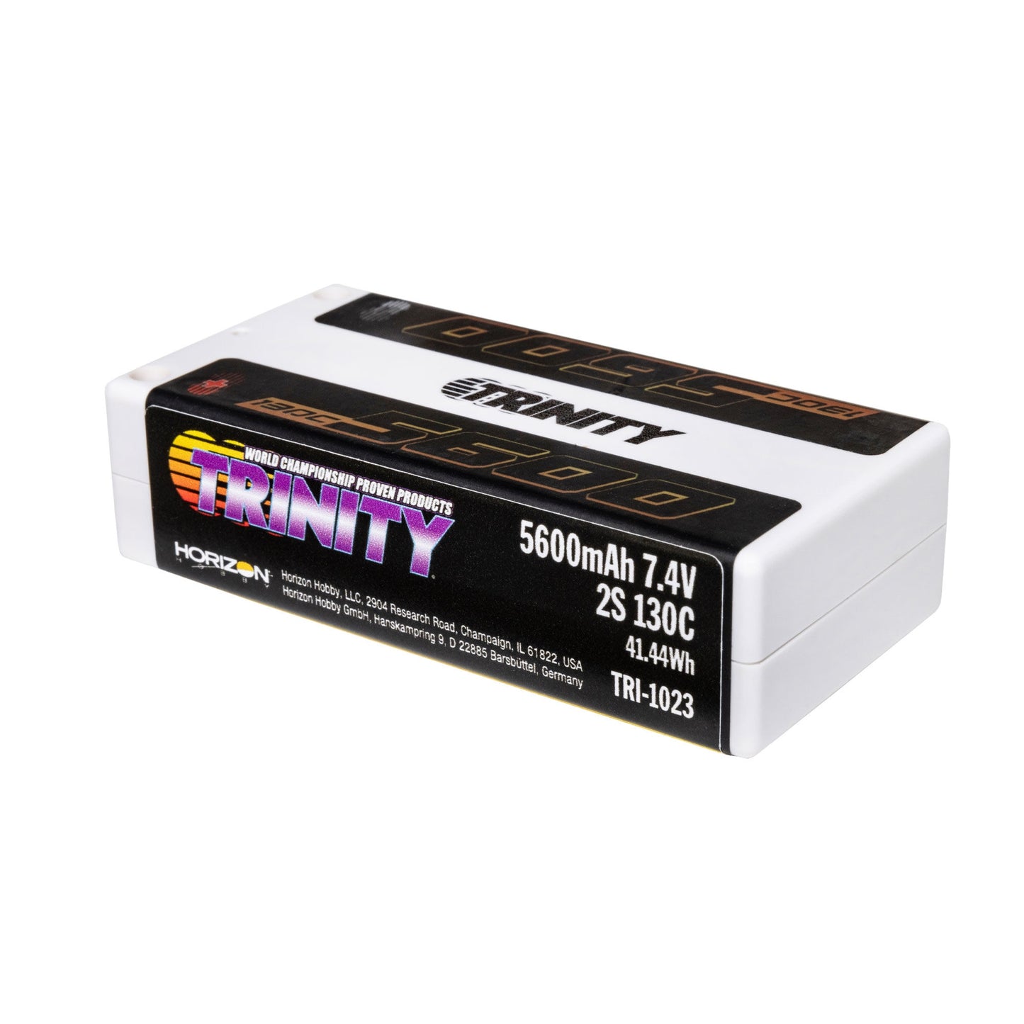 7.4V 5600mAh 2S 130C Shorty LiPo Battery with 5mm Bullets (TRI-1023)