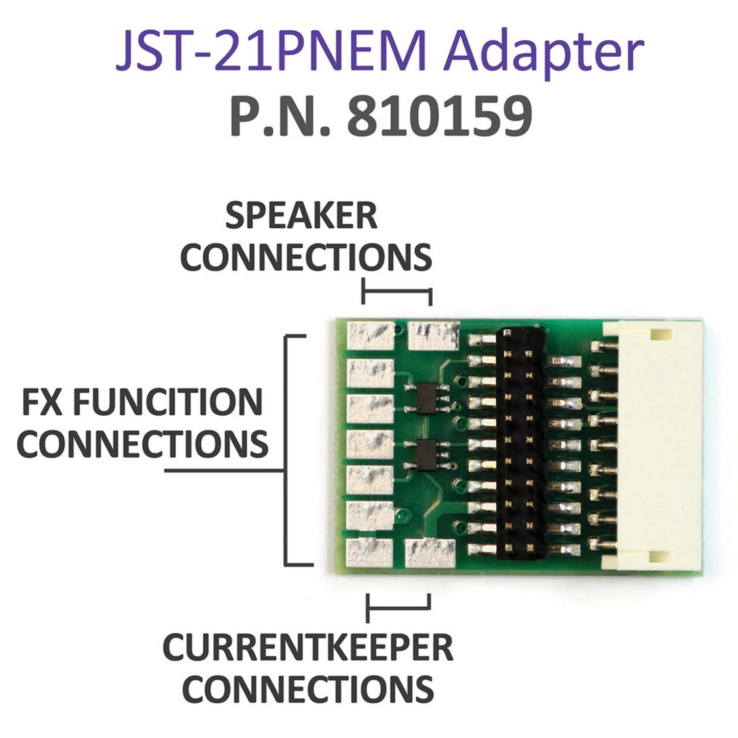 JST-21PNEM Adaptor for SoundTraxx Decoders (TUC810159)