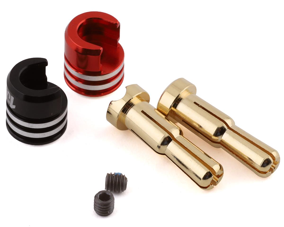 Heatsink Bullet Plug Grips with 4-5mm Bullets (Black/Red) (1UP190437)