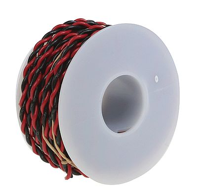 Two Conductor Hookup Wire 20 Gauge 25' Black and Red (WWK220100250)