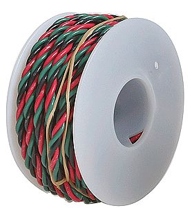 Three Conductor Hookup Wire 22 Gauge 23' Black, Red, and Green (WWK322070230)