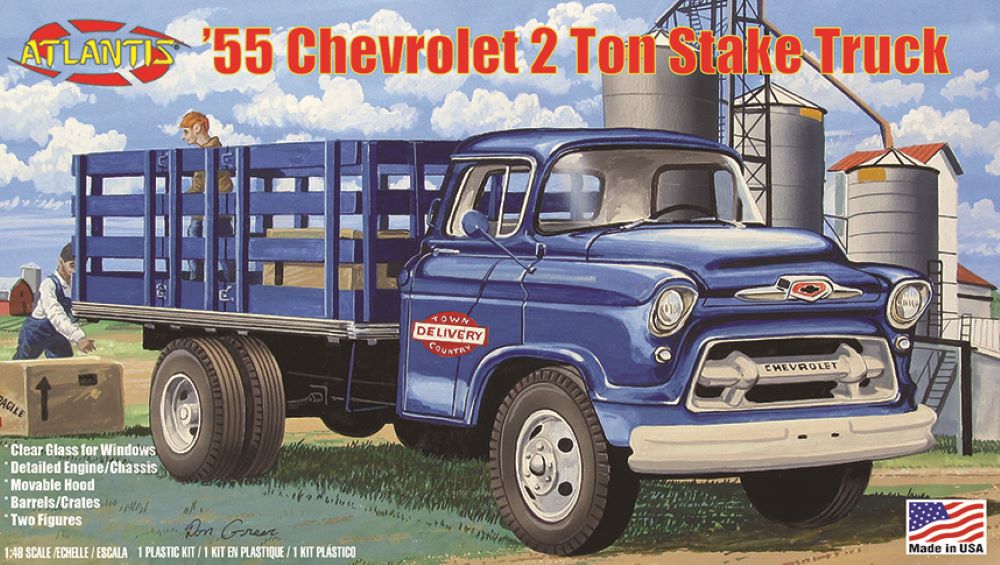 1/48 1955 Chevrolet 2-Ton Stake Bed Truck (formerly Revell) Plastic Model Kit (AAN1401)