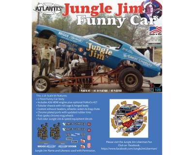 1/25 1971 Jungle Kim Camaro Funny Car Plastic Model Kit (AANH1440)