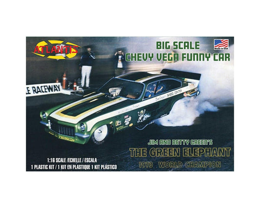 1/16 Green Elephant Vega Funny Car Plastic Model Kit (AANH1494)