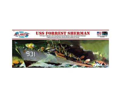 1/320 USS Forrest Sherman Destroyer Plastic Model Kit (AANH352)