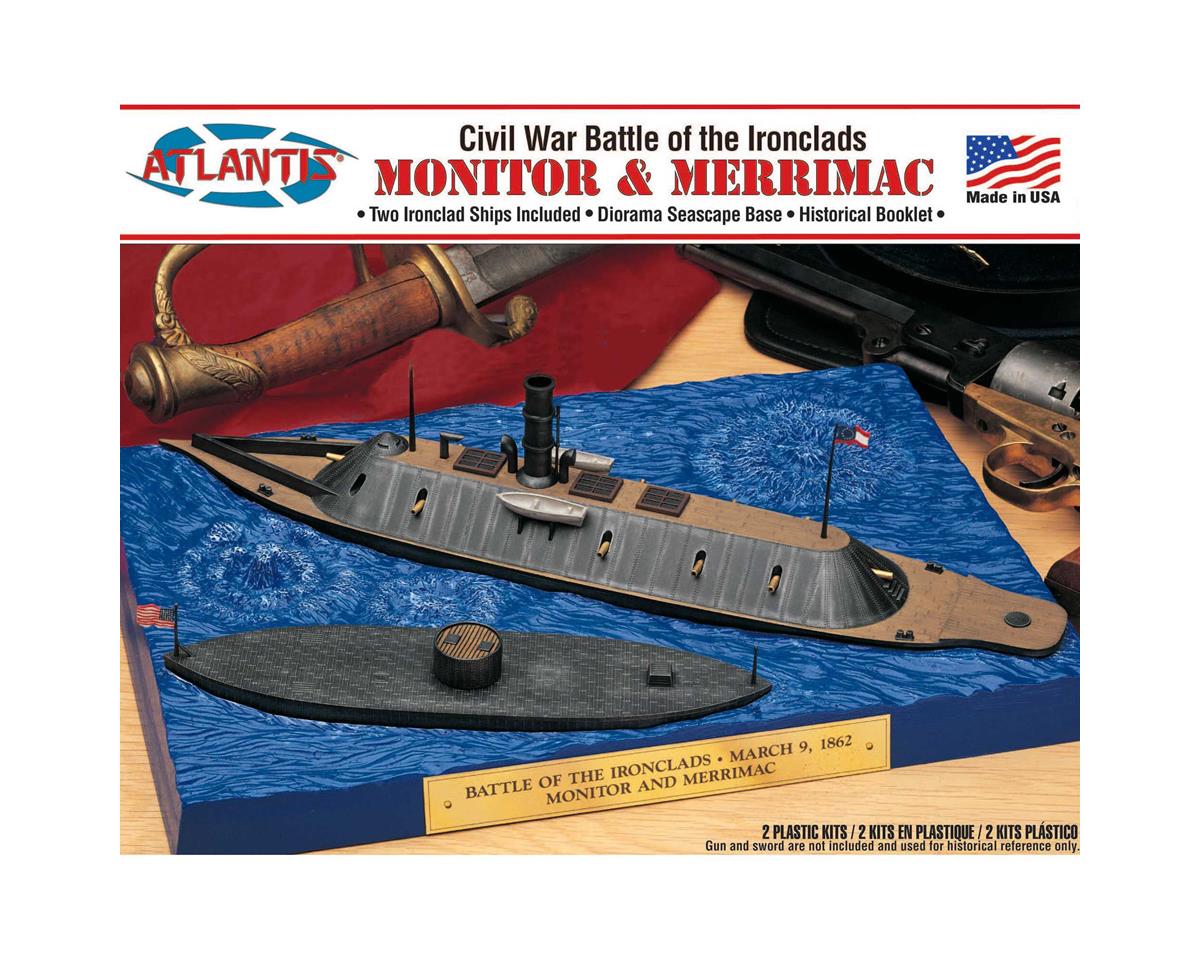 Monitor and Merrimack Civil War Set Plastic Model Kit (AANL77257)