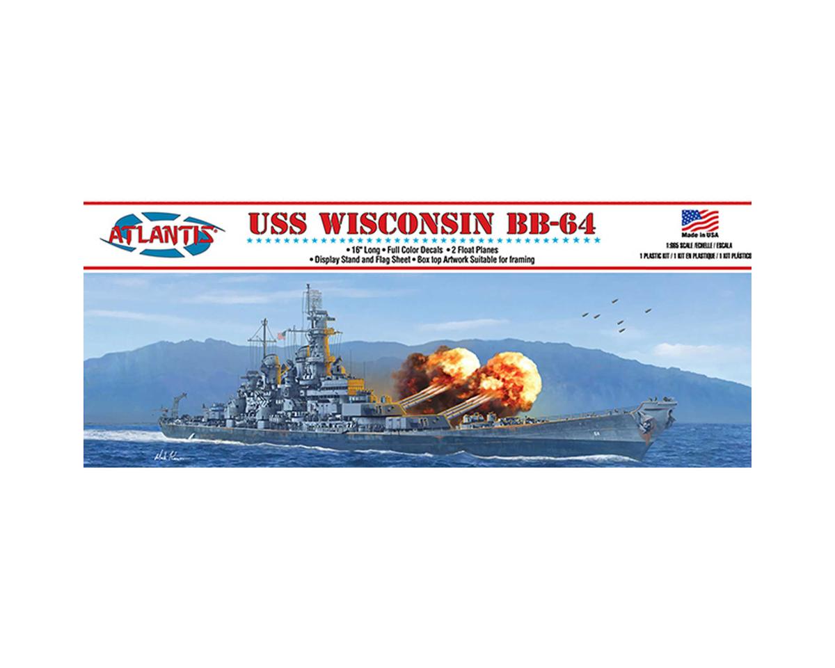 1/600 USS Wisconsin BB-64 Battleship 16" Plastic Model Kit (AANM3006)