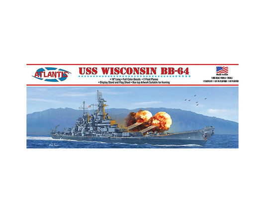 1/600 USS Wisconsin BB-64 Battleship 16" Plastic Model Kit (AANM3006)