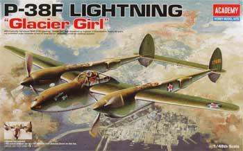 1/48 P-38F Lightning "Glacier Girl" Plastic Model Kit (ACY12208)