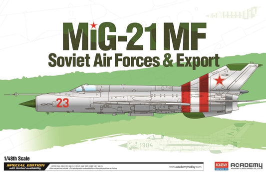 1/48 MiG21MF Soviet Air Force & Export Supersonic Jet Fighter Plastic Model Kit (ACY12311)