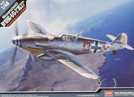 1/48 WWII Bf109G6/G2 JG27 Luftwaffe Fighter Plastic Model Kit (ACY12321)