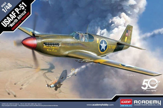 1/48 P51 USAAF Fighter North Africa Plastic Model Kit (ACY12338)