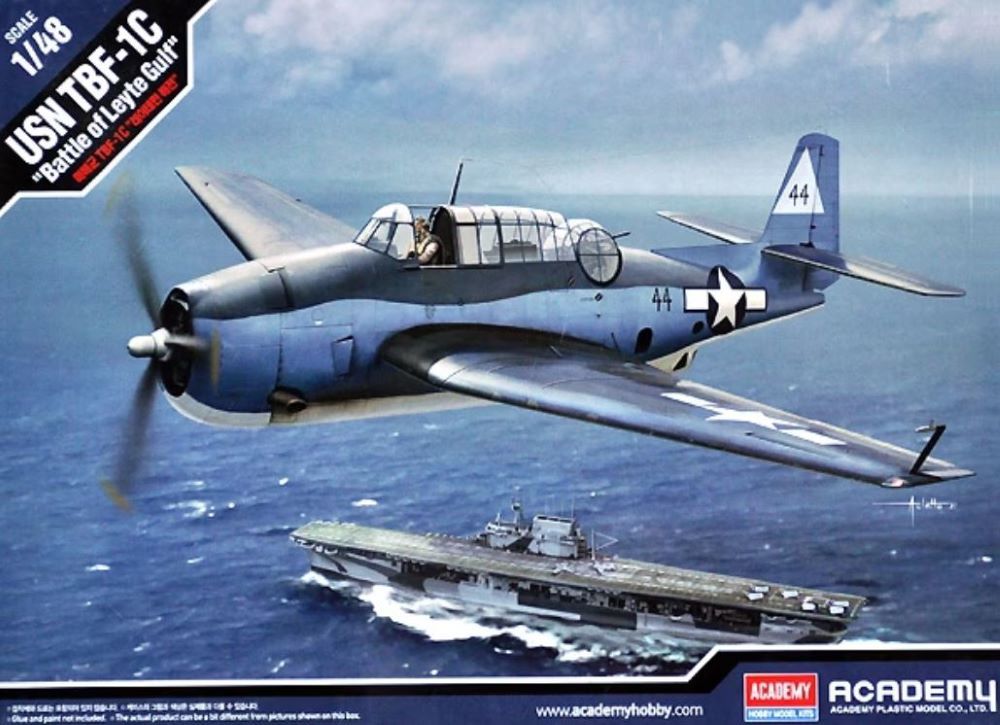 1/48 TBF1C USN Torpedo Bomber Battle of Leyte Gulf Plastic Model Kit (ACY12340)