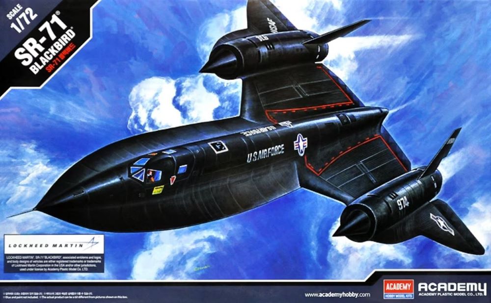 1/72 SR71A Blackbird USAF Fighter Plastic Model Kit (ACY12448)