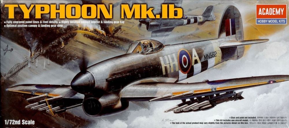 1/72 Hawker Typhoon 1B Aircraft Plastic Model Kit (ACY12462)