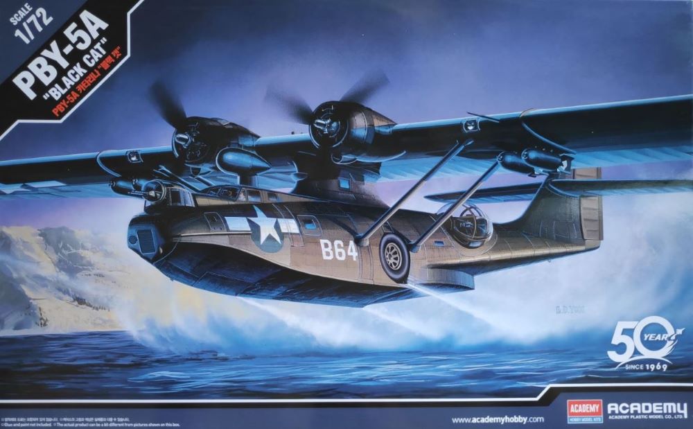 1/72 PBY5A Black Cat Aircraft Plastic Model Kit (ACY12487)