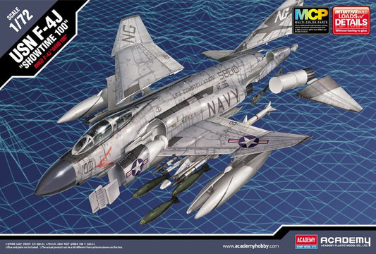 1/72 F4J Showtime 100 USN Fighter Snap-Together Plastic Model Kit (ACY12515)