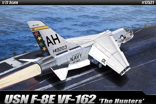 1/72 F8E VF162 The Hunters USN Fighter Plastic Model Kit (ACY12521)