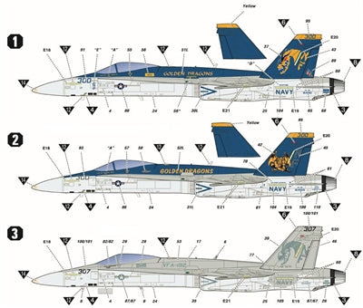 1/72 USN F/A-18C VFA-192 Golden Dragons Plastic Model Kit (ACY12564)