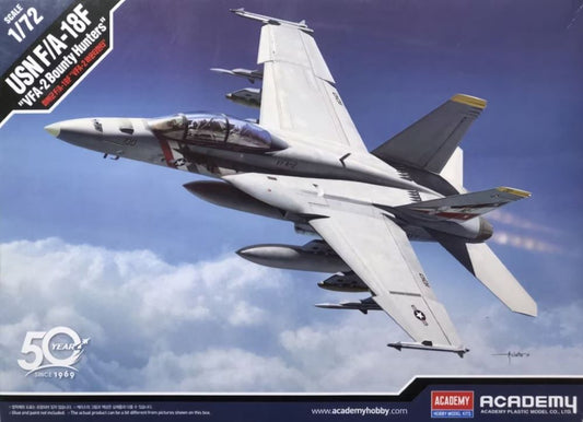 1/72 F/A18F VFA2 Bounty Hunters USN Fighter Plastic Model Kit (ACY12567)