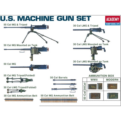 1/35 WWII US Machine Gun Set Plastic Model Kit (ACY13262)