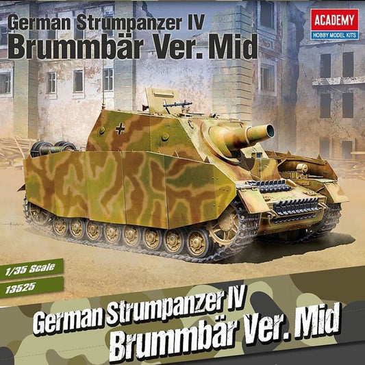 1/35 German Sturmpanzer IV Brummbar Mid Version Tank Plastic Model Kit (ACY13525)