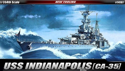 1/350 USS Indianapolis CA35 Heavy Cruiser Plastic Model Kit (ACY14107)