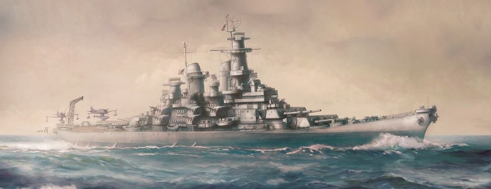 1/700 USS Missouri BB63 Mighty Mo Battleship Plastic Model Kit (ACY14222)