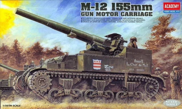 1/35 M-12 155mm Gun Motor Carriage Plastic Model Kit (ACYS1394)