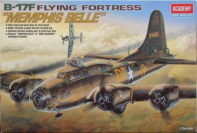 1/72 B-17F Flying Fortress "Memphis Belle" Plastic Model Kit (ACYS2188)