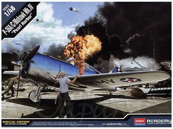 1/48 P-36A/C/Mohawk Mk.IV "Pearl Harbor" Plastic Model Kit (ACYS2238)