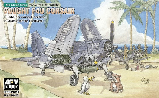 1/144 F4U1/1A/1C/1D Corsair Fighter (Folding Wing) (2 Kits) Plastic Model Kit (AFV14408)