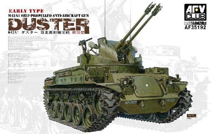 1/35 M42A1 Duster Early Tank with Self-Propelled AA Gun Plastic Model Kit (AFV35192)