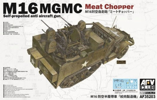 1/35 M16 MGMC Meat Chopper Self-Propelled Anti-Aircraft Gun Halftrack Plastic Model Kit (AFV35203)