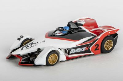 HO Formula N (Black/Red/White) Mega G+ Slot Car (AFX22015)