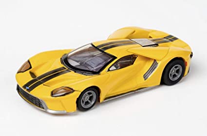 HO Ford GT (Triple Yellow) Mega G+ Slot Car (AFX22029)