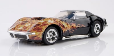 HO 1968 Corvette L88 (Black/Flame) Mega G+ Slot Car (AFX22051)